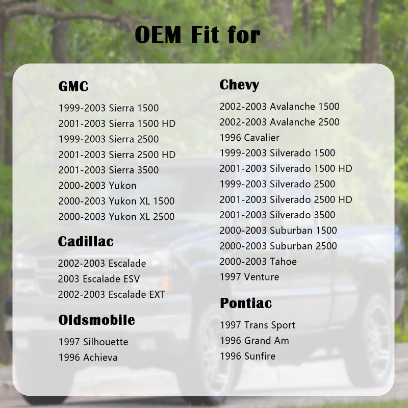 Manymiba Gas Cap Fuel Cap for Chevrolet GMC Cadillac  1999-2003 Silverado/Sierra 1500 2500  2000-2003 Yukon/Tahoe/Suburban 1500 2500  2001-2003 Sierra/Silverado 2500HD 3500  2002-2003 Escalade  GT231 15763227 - Image 2